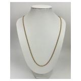14KT Yellow Gold Rope Chain Necklace.