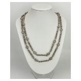 Sterling Silver Floral Gem Konstantino Necklace.