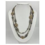 18KT & Sterling Konstantino Gemstone Necklace.