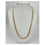 14KT Gold Multi-Strand Link Chain Necklace.