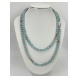 Sterling Silver Lagos Aquamarine Strand Necklace.