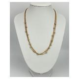 14KT Gold Multi Strand Diamond Necklace.