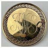 12KT G.F. Monogrammed Pin.