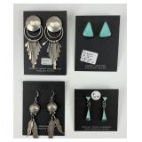 Native American Sterling & Turquoise Earrings.