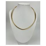 14KT Gold Yellowhorse Choker, Chain Necklace.