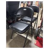 (2) Folding Upholstered Steel Chairs.