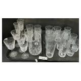 Waterford & Pasabahce Crystal Glasses & Pitcher.