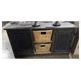 Rustic Style Pine Console Cabinet.