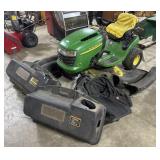 John Deere L110 Riding Mower w/Bagger.