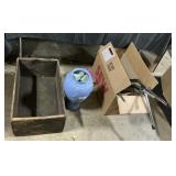 Chatillon Scale, Wooden Crate, Vase, Music Stands.