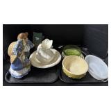 Small Plates, Pitcher & Basin, Bear Figures.