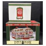 2 Coca-Cola Holiday Collectible Buildings.