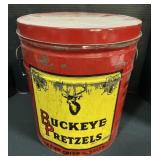 Buckeye Pretzels Williamsport PA Advertising Tins.