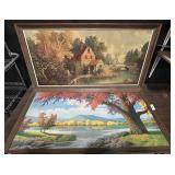 Pair Of Large Vintage Sofa Art Prints.