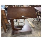 Adjustable Mahogany Bedside Table.
