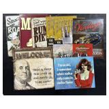10 Metal Signs (Hot Rod, Rum, Bud Beer).