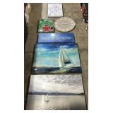 Seascape Art Prints, Clock, Christmas Sign.