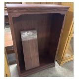 Dark Grainy Oak Bookshelf.