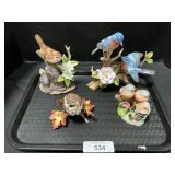 Lenox, Sadek & Franklin Mint Porcelain Birds.