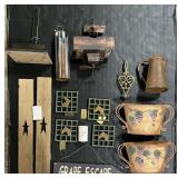 Brass Trivets, Rustic Style Signs, Bucks Uuncapp.