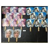 Lot Of Vtg Hand Fans, James Dean. Marilyn.