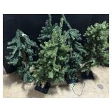 5 Small Faux Christmas Trees.