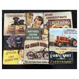 10 Metal Signs (Remington, Allis Chalmers).
