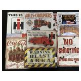 10 Metal Signs (IH Farm, Allis Chalmers).