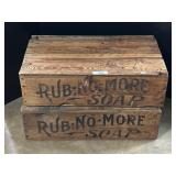 Antique Rub-No-More Soap Adv Crates.