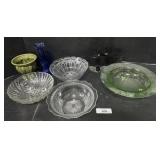 Uranium Glass Bowl, EAPG Glass Bowls, Vase.
