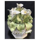 Vintage Italian Porcelain Calla Lily Centerpiece.