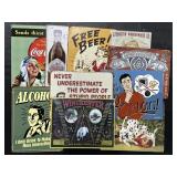 10 Metal Signs (Winchester, Ludington, Coke).