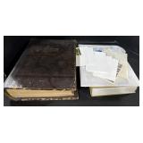 19th C. Holy Bible, Stamps, & Theriogenology Book.