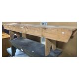 Natural Pine Farmhouse Style Bench.