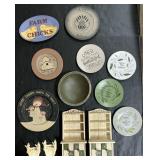 Country Style Wooden Painted Plates & Cupboards.