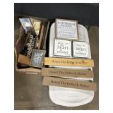 Rustic Wooden Decorative Signs & Tote.