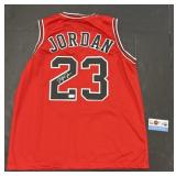 Autographed Michael Jordan Jersey.