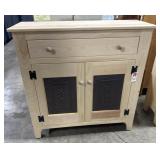 Rustic Pine Pantry Cabinet w/ Punched Doors.