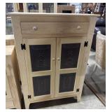 Rustic Style Pine Jelly Cabinet w/Punched Doors.