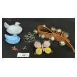 Hens On Nest, Sleigh Bells, Stained Glass Ornament