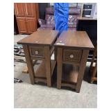 (2) Modern Maple End Tables.