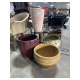 (4) Glazed Ceramic/Terracotta Planter Pots.