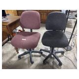 (2) Upholstered Office Chairs.