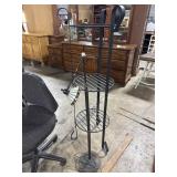 Wrought Iron Tiffany Style Reading Lamp, 3-Tier