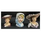 Lefton & Napco Lady Head Vases.