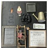 Jason Binoculars, Rustic Signs And Figurines.