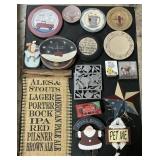 Painted Wooden Plates, Figurines & Signs.