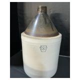 4 Gal. Two Tone Stoneware Jug.