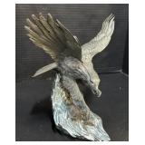 Paul Brunelle Bald Eagle Pewter Statuette.