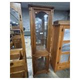 Tall Narrow Traditional Style Curio Cabinet.